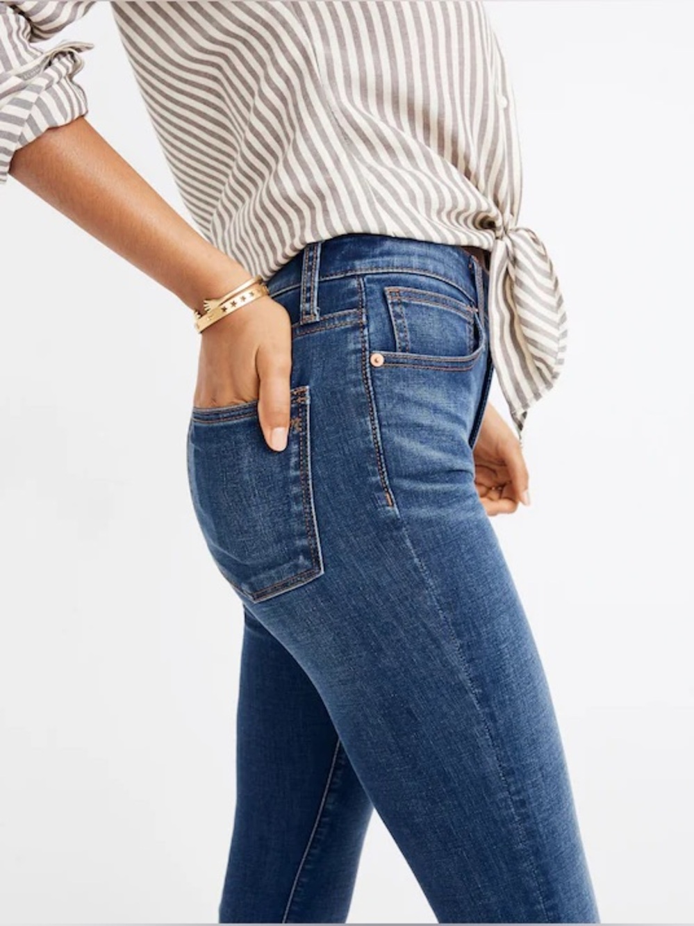Madewell Distressed Blue Skinny Jeans